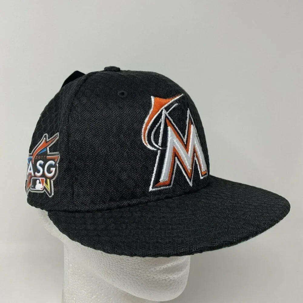 NWT Miami Marlins Home Run Derby 2017 MLB All Star Game Fitted Hat 7 1/4 Cap ASG